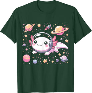 Astrolotl Space Axolotl - Kawaii Japanese Anime Axolotl T-Shirt - T-Shirt | Forest