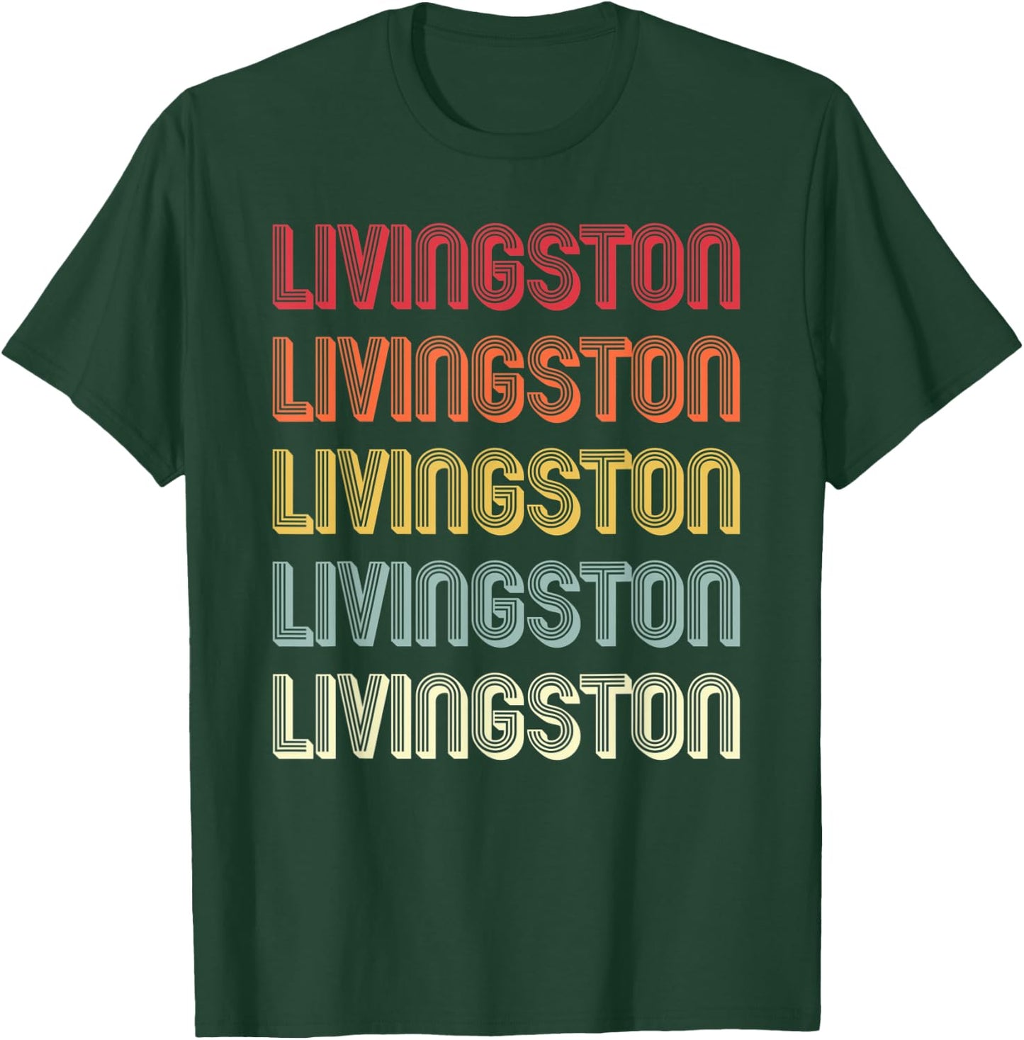 LIVINGSTON Gift Surname Funny Retro Vintage Birthday Reunion T-Shirt - T-Shirt | Forest