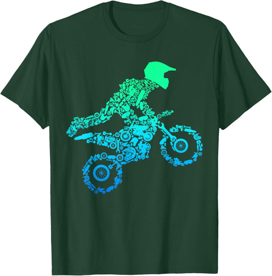 Dirt Bike Rider Motocross Enduro Dirt Biking Gifts T-Shirt - T-Shirt | Forest