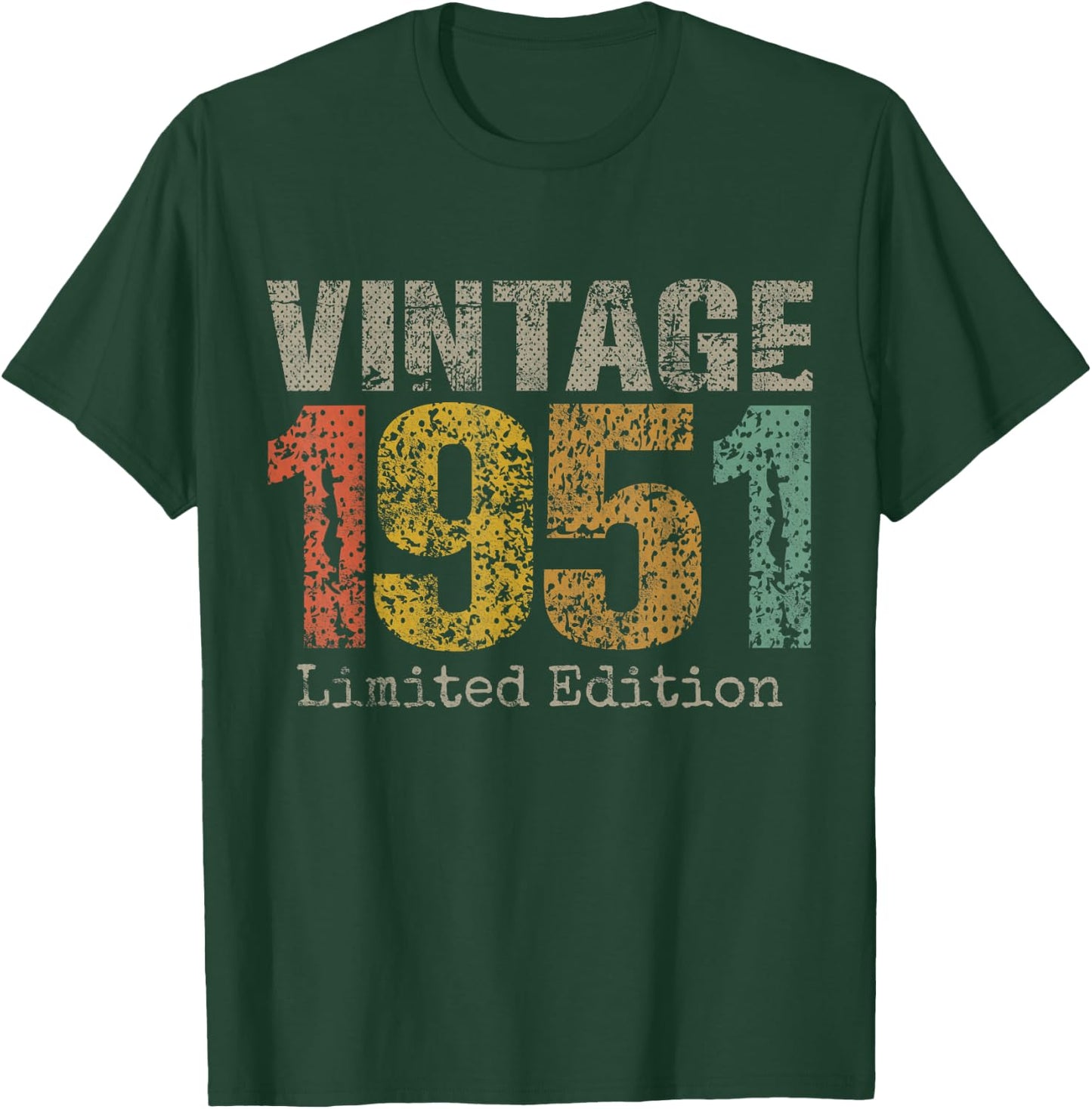 Vintage 1951 Limited Edition 74th Birthday Gifts 74 Year Old T-Shirt - T-Shirt | Forest