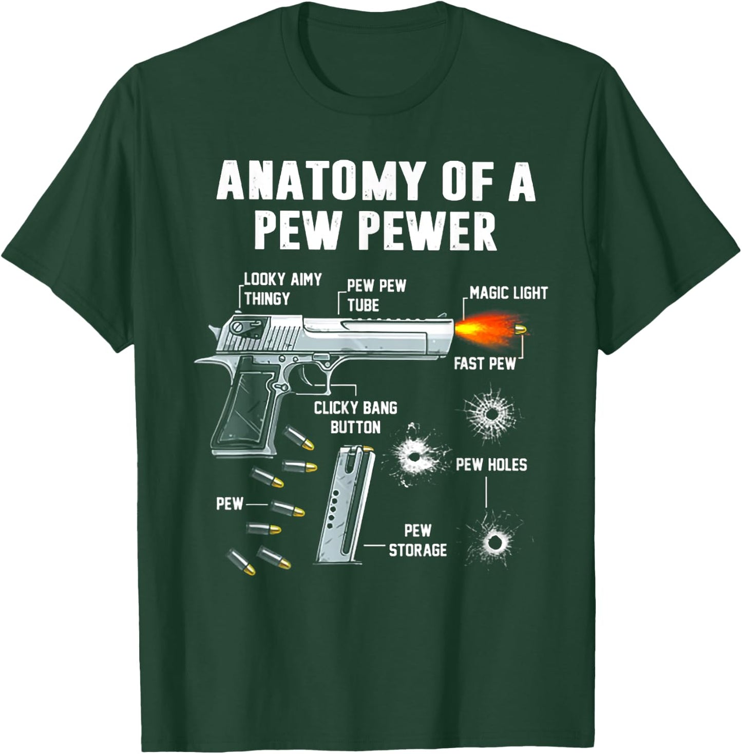 Anatomy Of A Pew Pewer T-Shirt - T-Shirt | Forest