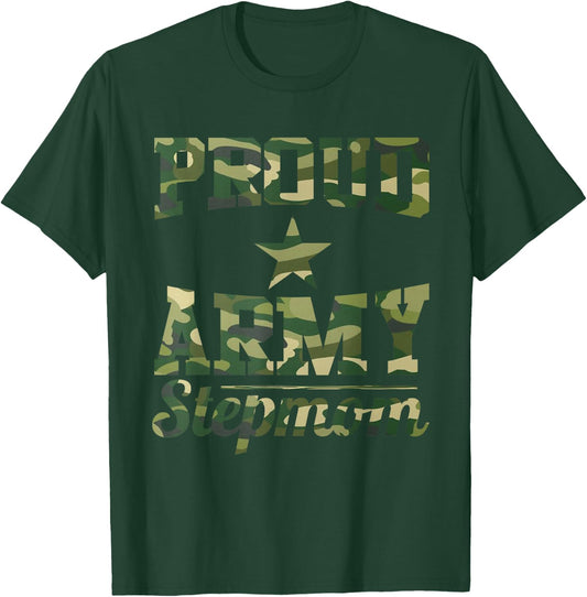 Proud Army Stepmom Army Mom Mothers Day T-Shirt - T-Shirt | Forest