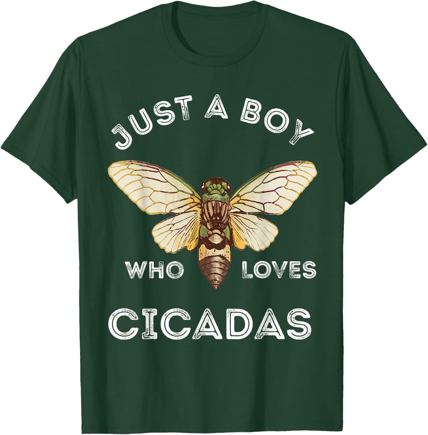 Just A Boy Who Loves Cicadas Insect Magicicada Bug Brood T-Shirt - T-Shirt | Forest