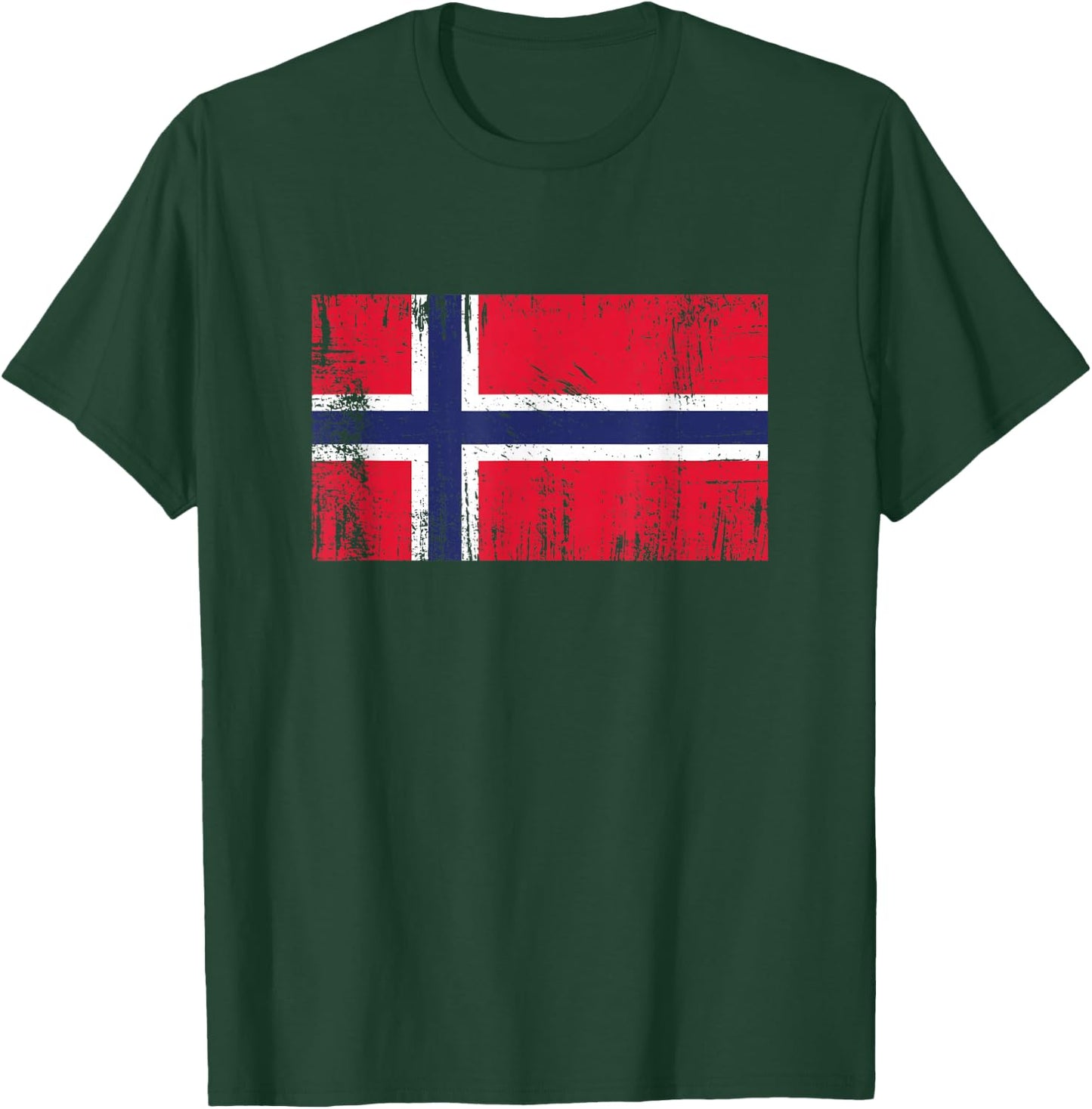 Vintage Banner Fan Norway Flag Retro Art T-Shirt - T-Shirt | Forest