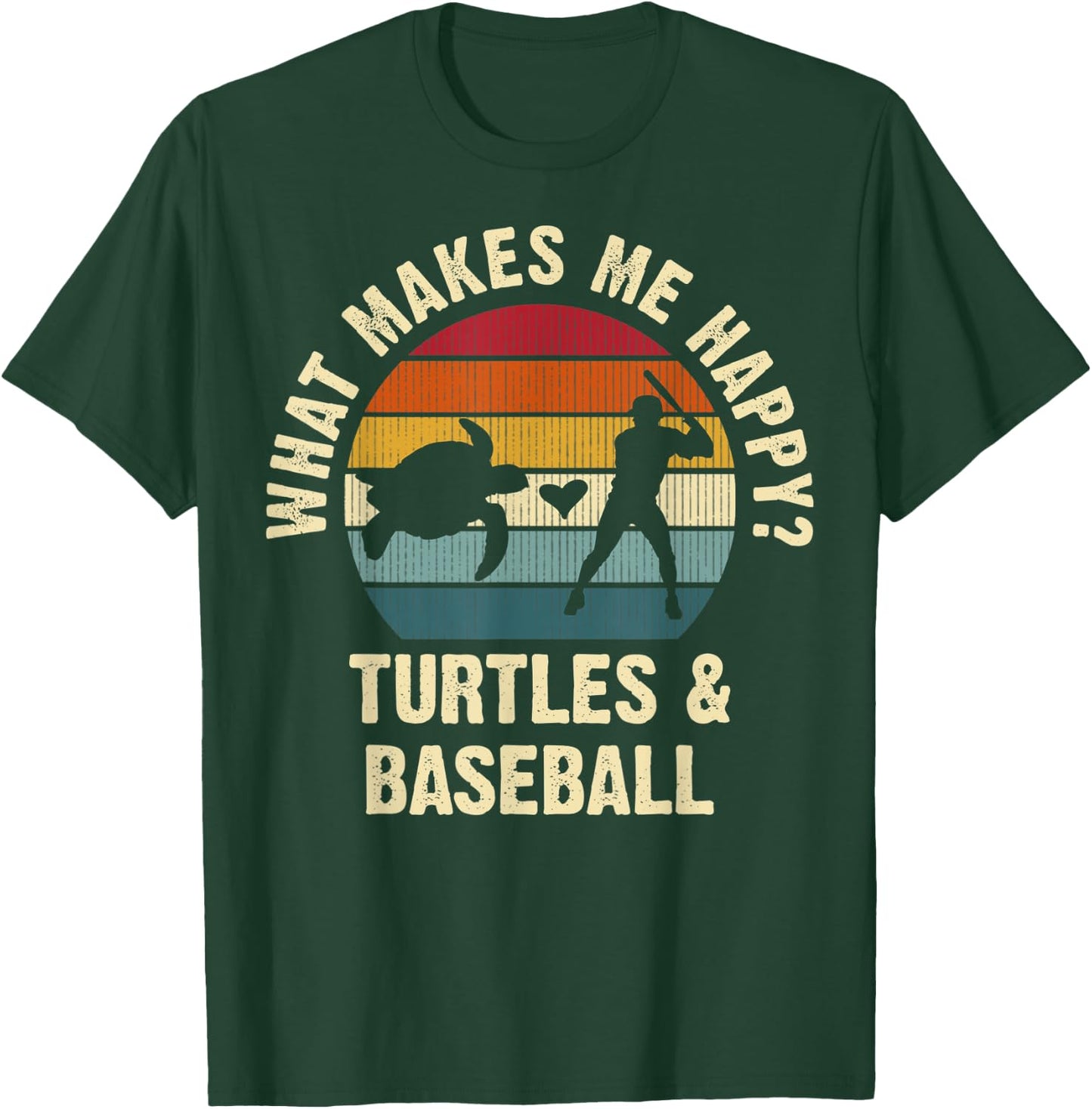 Baseball and Turtle Lovers Vintage Funny Pet Sports cute T-Shirt - T-Shirt | Forest