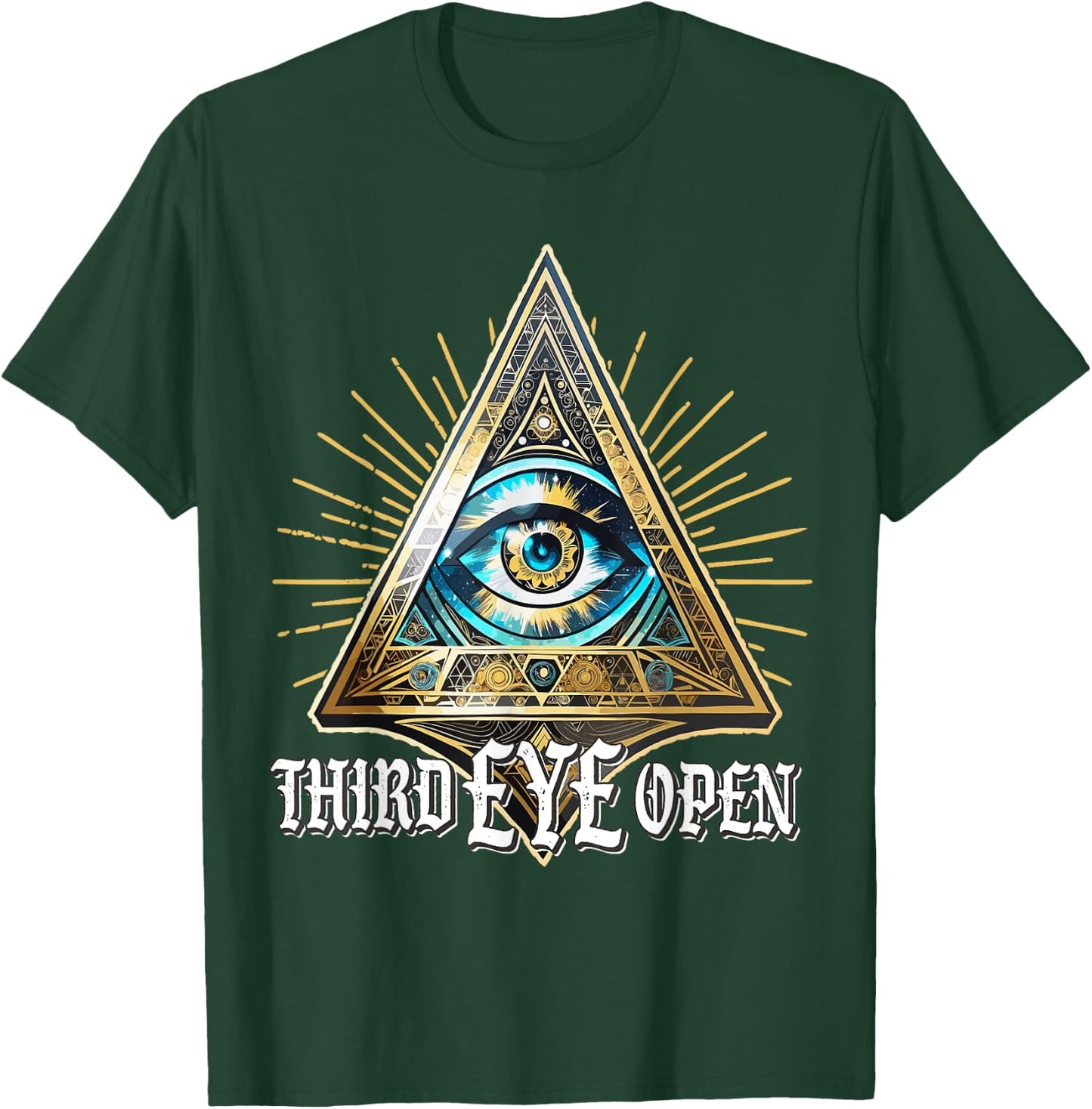 Spiritual Mystical Gaze - Streetwear All Seeing Third Eye T-Shirt - T-Shirt | Forest