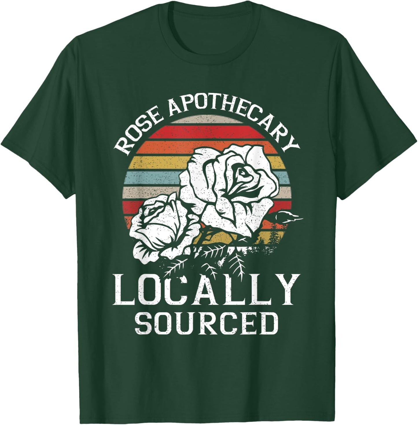 Vintage Rose Apothecary Locally Sourced Rose Lovers Gift T-Shirt - T-Shirt | Forest