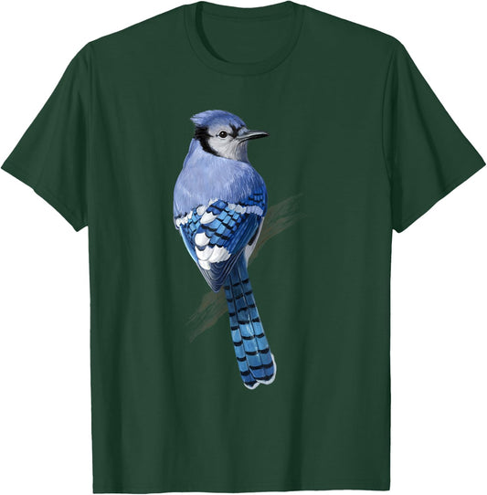 Beautiful Blue Jay Bird T-Shirt - T-Shirt | Forest
