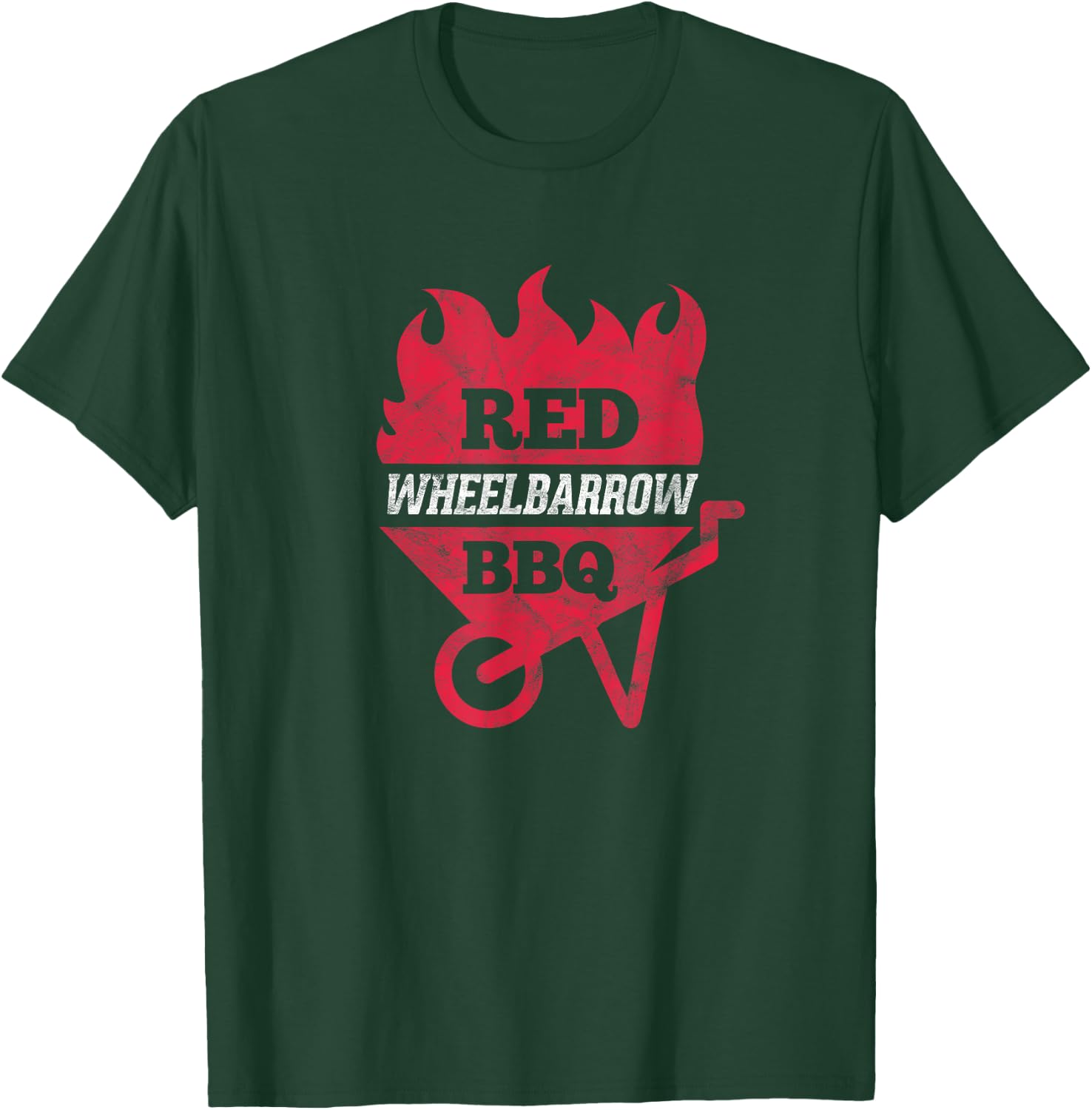 Red Wheelbarrow BBQ Barbeque Grilling Smoking T-Shirt - T-Shirt | Forest