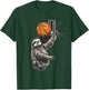 Basketball Sloth Basketball Hoop Basketball Lover Slam Dunk T-Shirt - T-Shirt | Forest