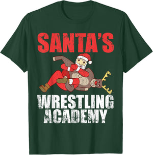 Santa Sport Wrestling Ring Fight Choke Tap Design T-Shirt - T-Shirt | Forest