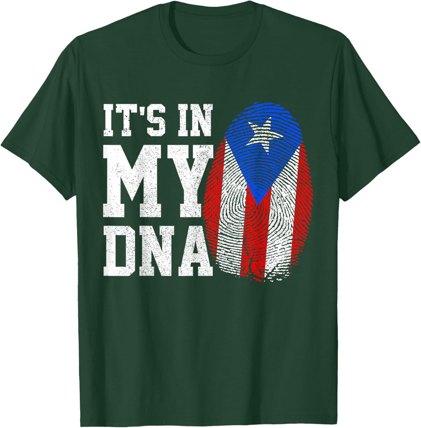 Puerto Rico Flag It's In My DNA Patriotic Puerto Rican Pride Men T-Shirt - T-Shirt | Forest