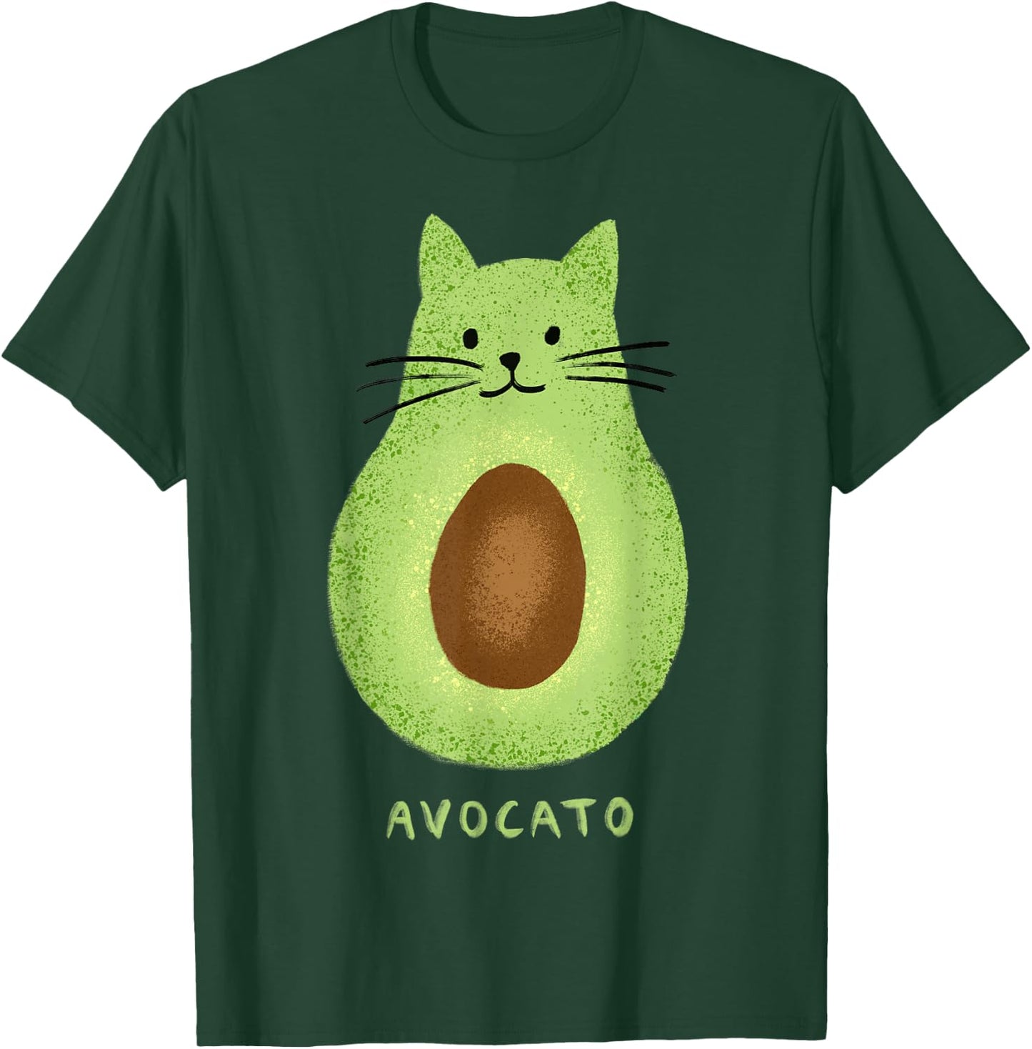 Avocato Funny Cute Cat Avocado Vegan and Cat Owner Kitten T-Shirt - T-Shirt | Forest