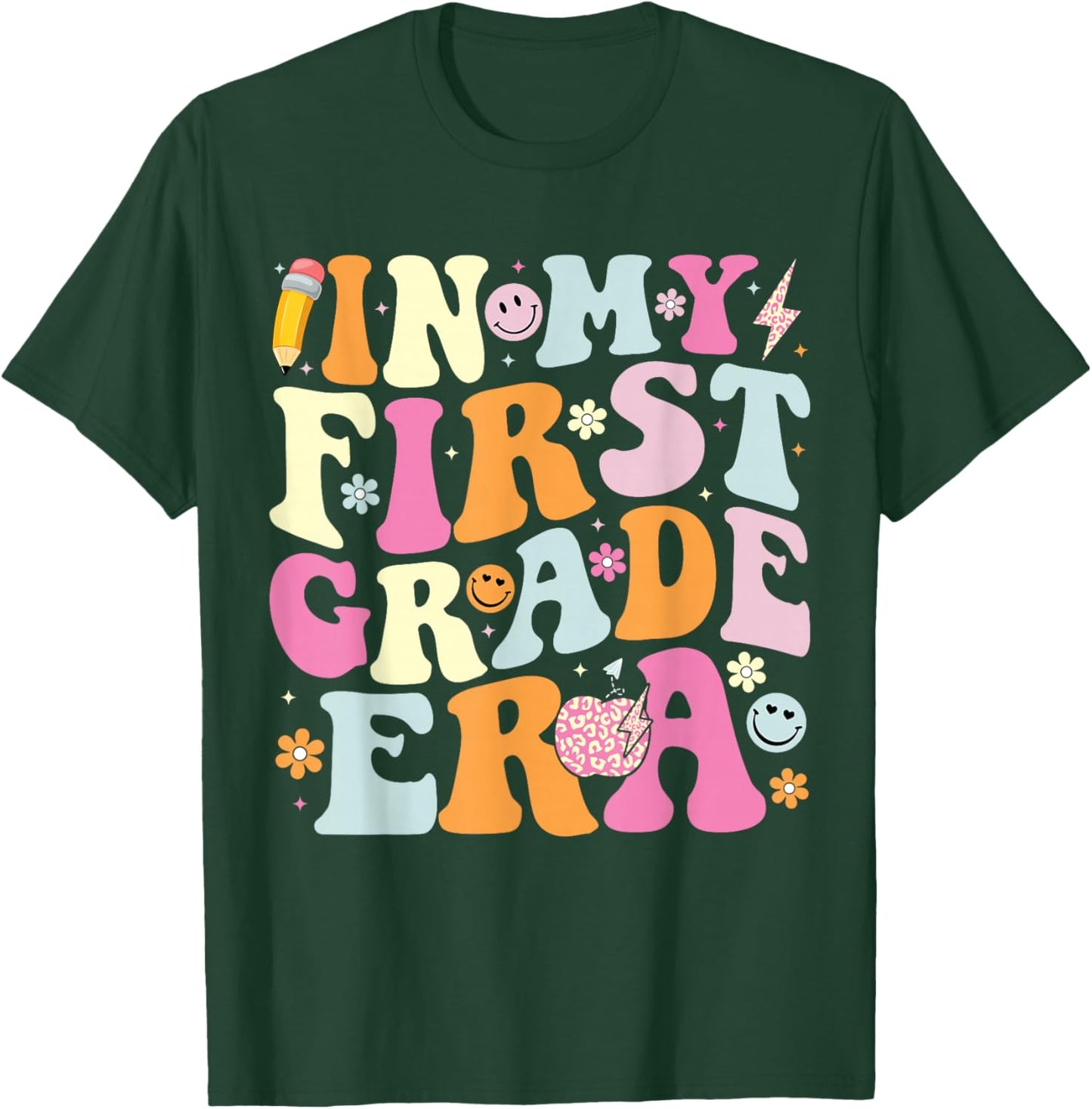 In My First Grade Era 1st Grade Teacher Back to School T-Shirt - T-Shirt | Forest