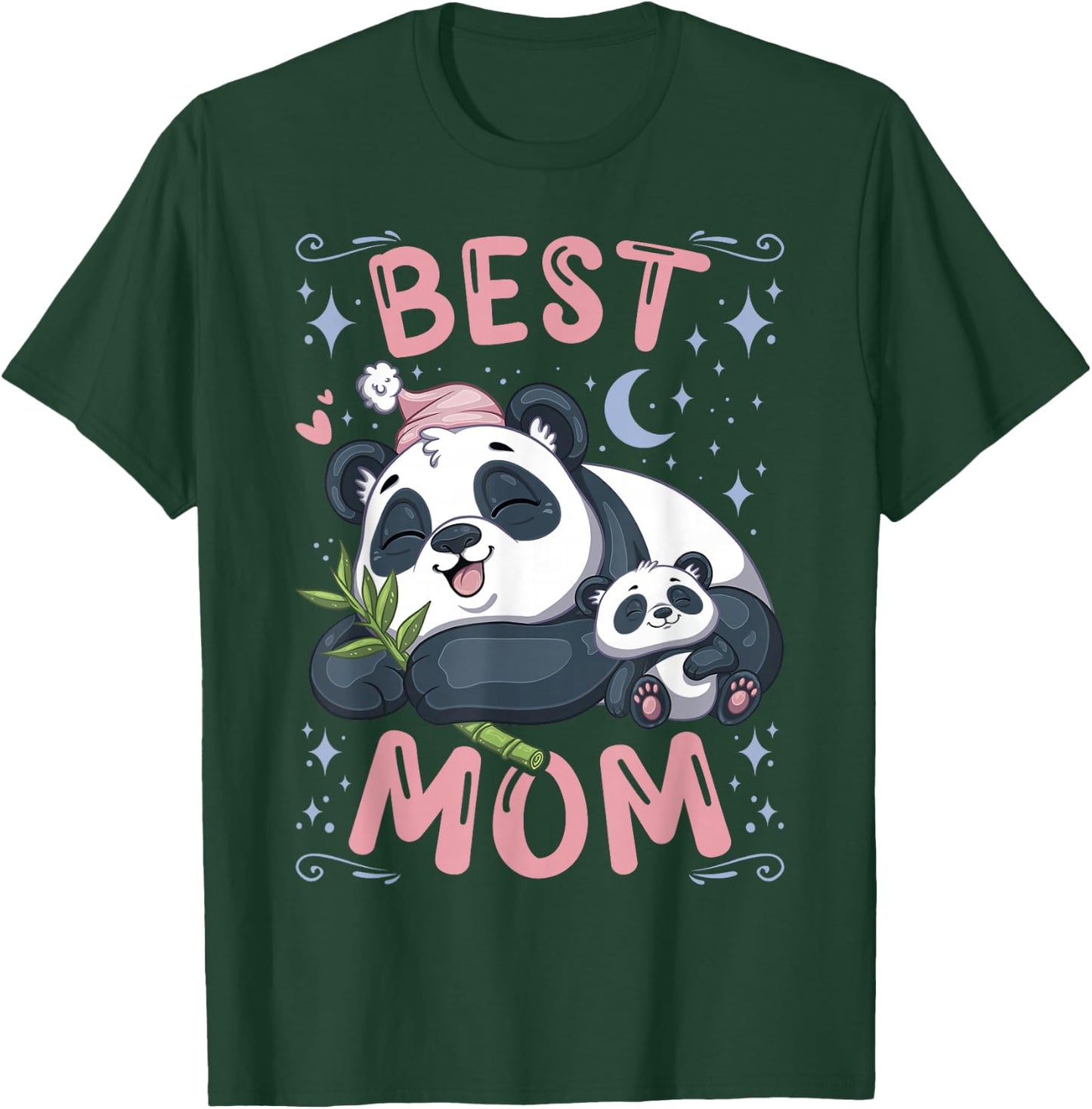 Best Mom, Panda Bear Mother with Cub, Mother's Day T-Shirt - T-Shirt | Forest