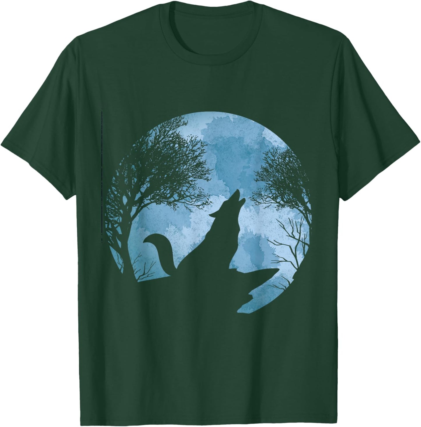 Howling Full Moon Forest Animal Wildlife Gift Moonlight Wolf T-Shirt - T-Shirt | Forest