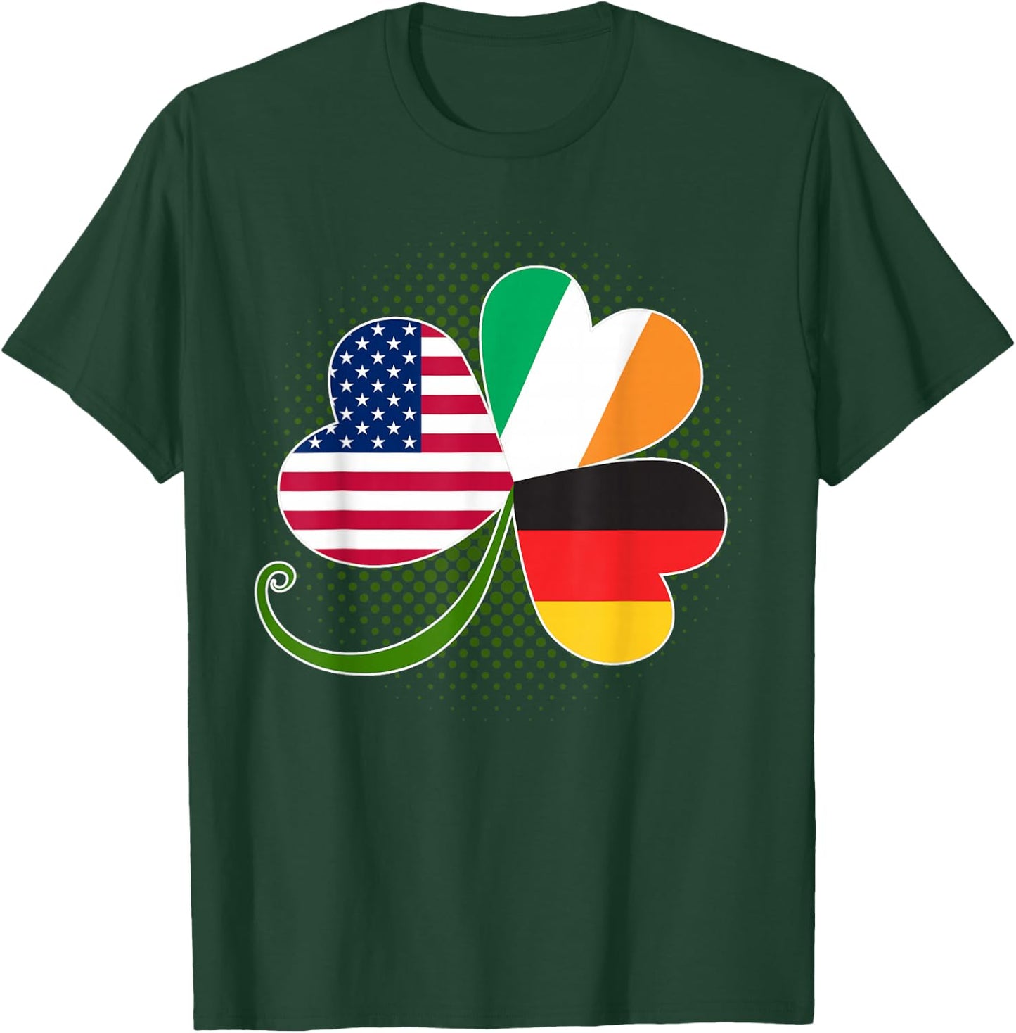 American German and Irish Roots DNA T-Shirt - T-Shirt | Forest