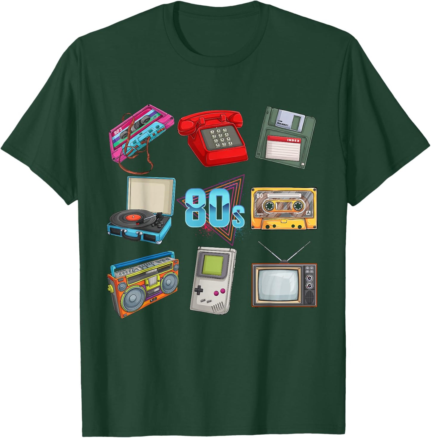 80's Throwback Retro Vintage Funny Party Cassette Tapes Men T-Shirt - T-Shirt | Forest