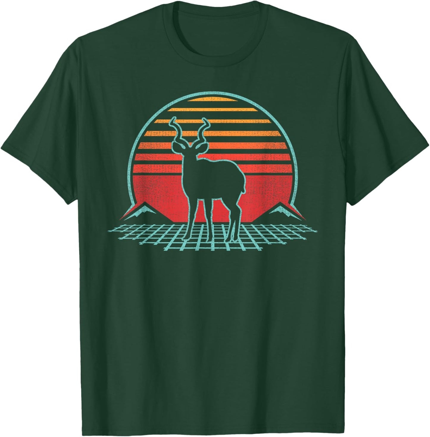 Antelope Lover Animal Retro Vintage 80s Style T-Shirt - T-Shirt | Forest