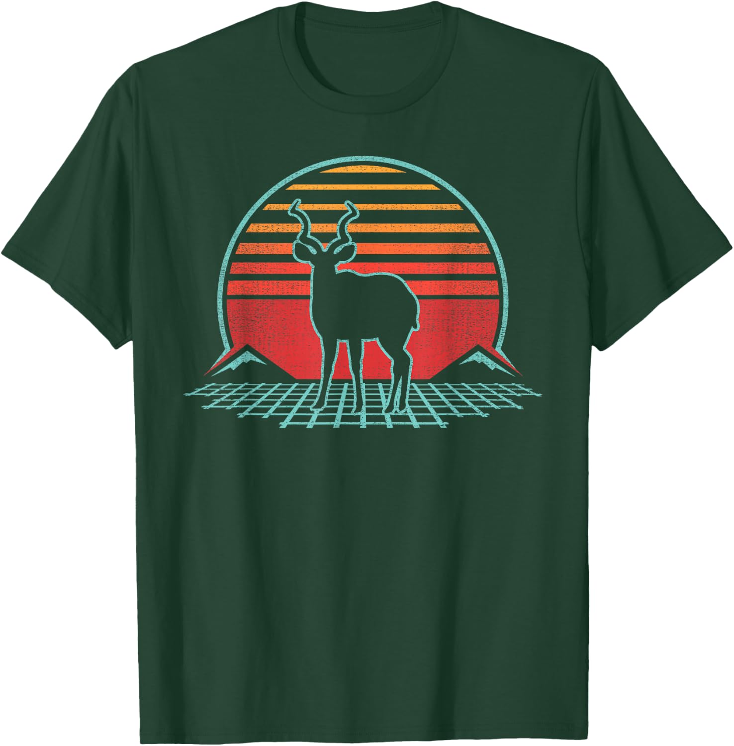Antelope Lover Animal Retro Vintage 80s Style T-Shirt - T-Shirt | Forest