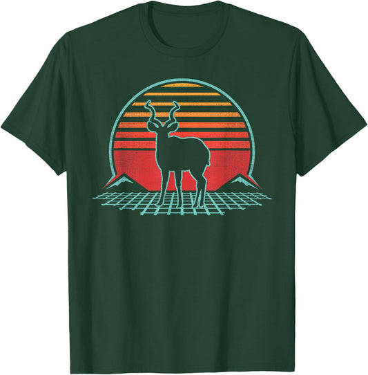 Antelope Lover Animal Retro Vintage 80s Style T-Shirt - T-Shirt | Forest