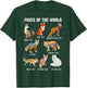 Funny Foxes of the World Fox Types Fox Animal Lover Fox Idea T-Shirt - T-Shirt | Forest