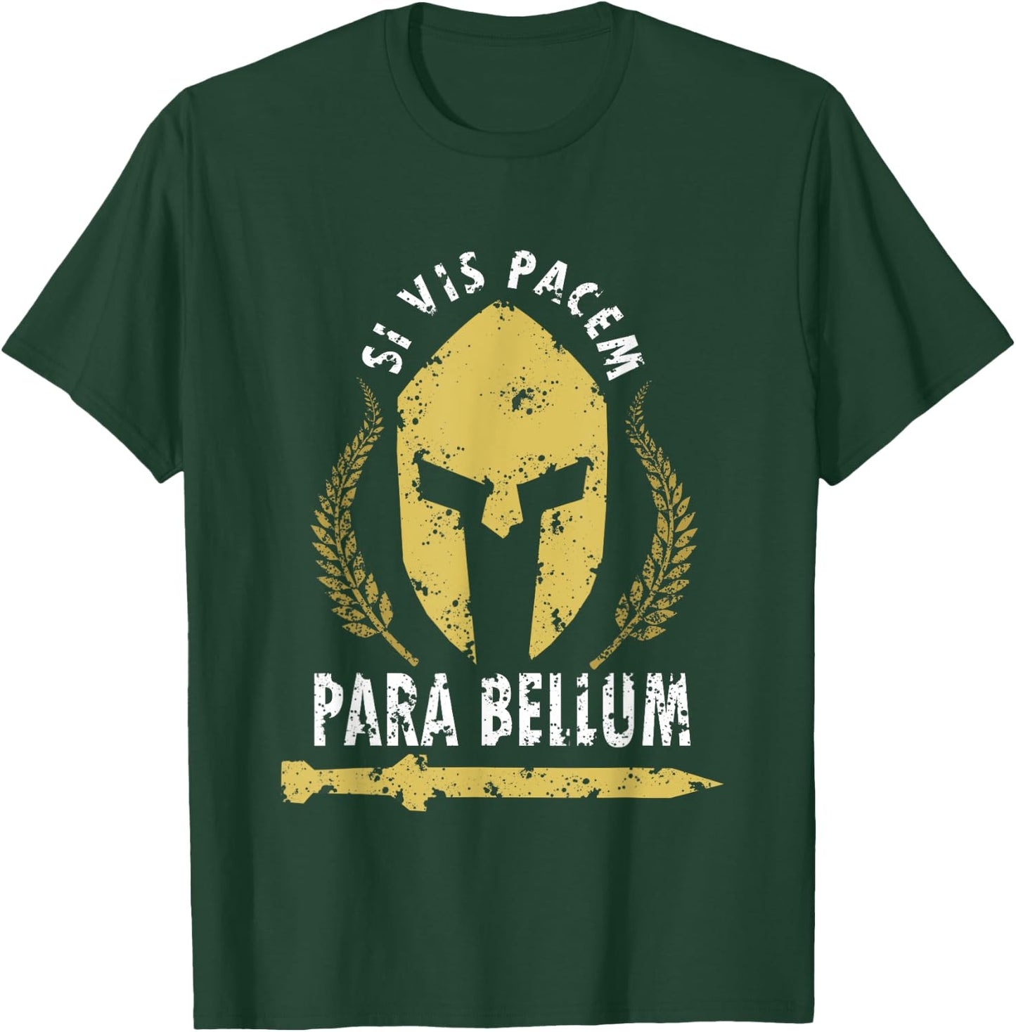 Si Vis Pacem Para Bellum Vintage Greece History Fighter Gym T-Shirt - T-Shirt | Forest