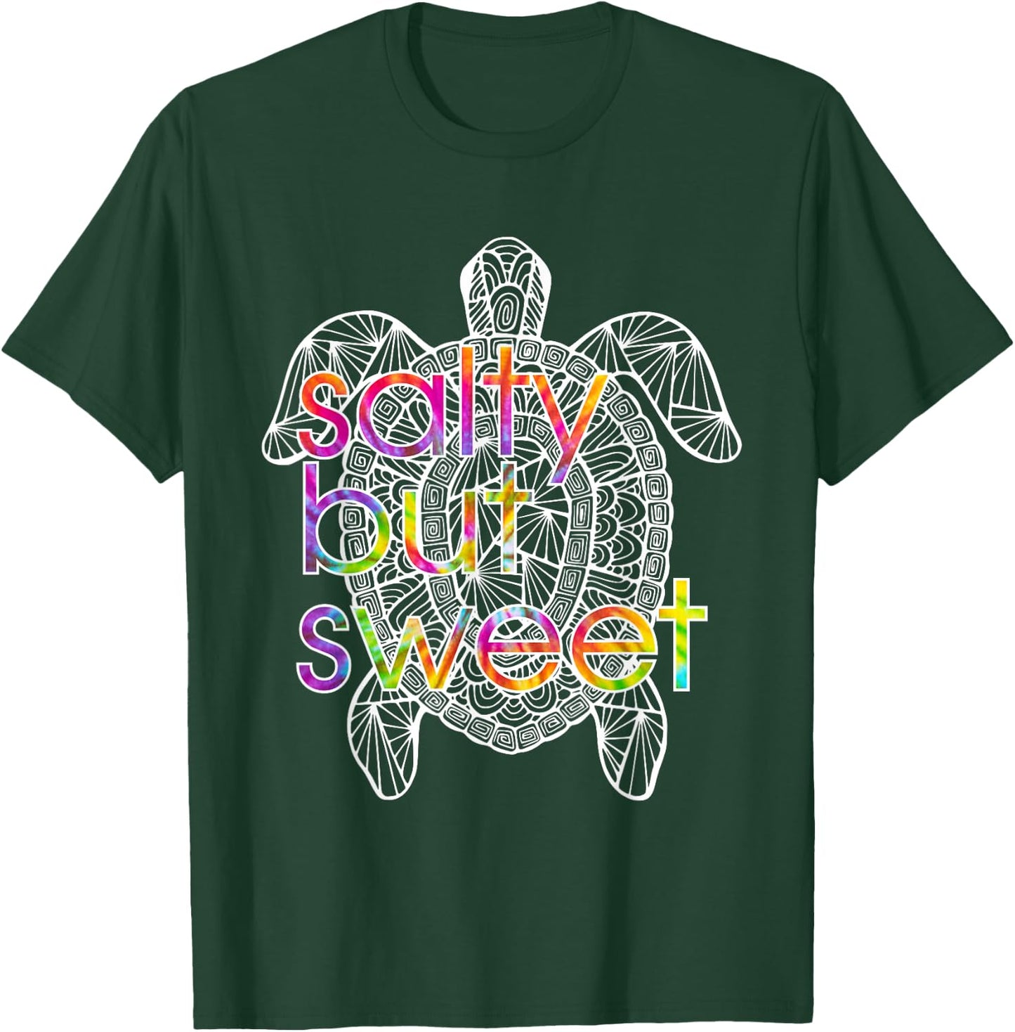 Salty Sweet Sea Turtle Attitude Tie Dye Southern Prep Gear T-Shirt - T-Shirt | Forest
