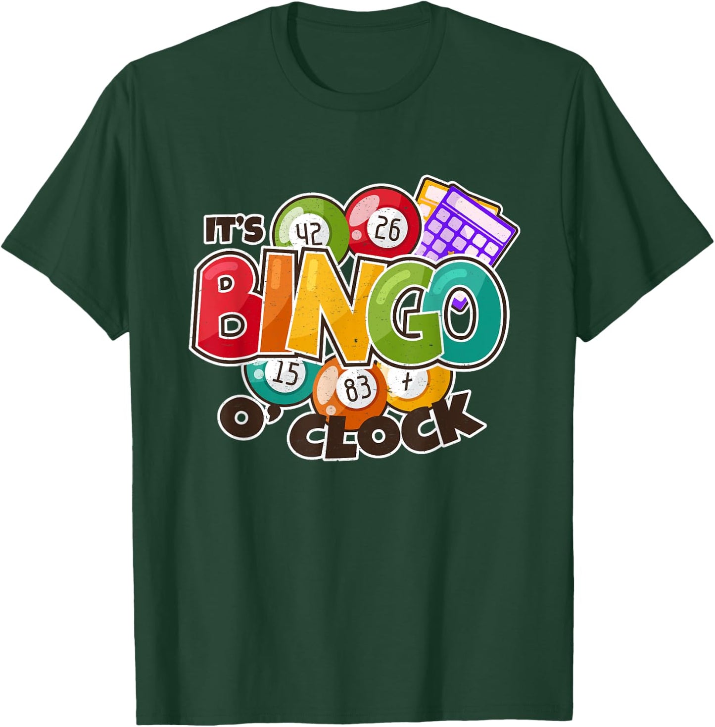 It's Bingo O Clock | Bingo Caller Shirt | Funny Bingo T-Shirt - T-Shirt | Forest
