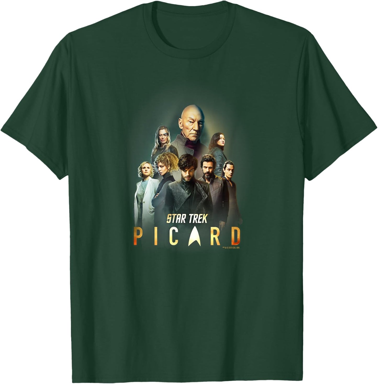 Star Trek: Picard Cast Collage Logo T-Shirt - T-Shirt | Forest