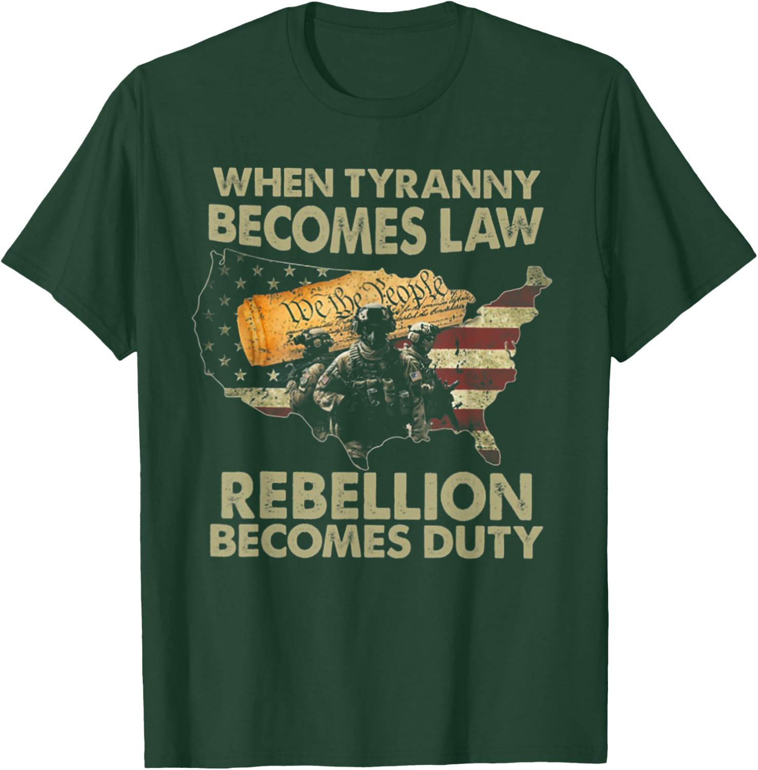 When Tyranny Becomes Law Rebellion Becomes Duty T-Shirt - T-Shirt | Forest