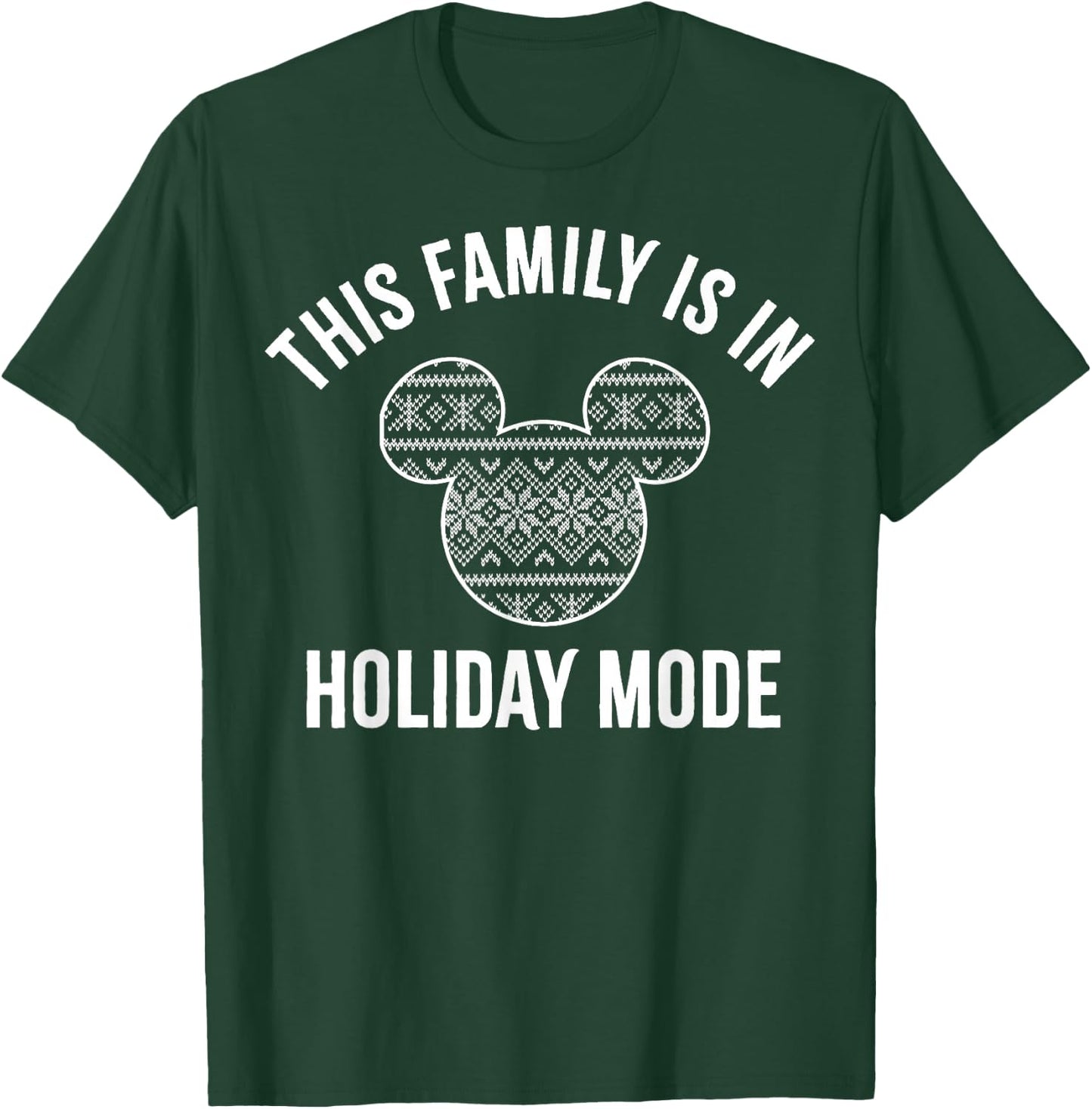 Disney Mickey And Friends Christmas Family Holiday Mode T-Shirt - T-Shirt | Forest