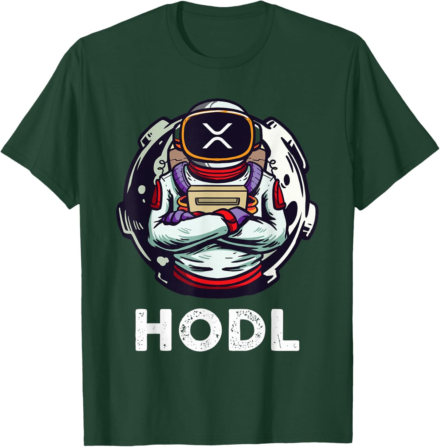 XRP Hodl To The Moon Funny XRP Astronaut T-Shirt - T-Shirt | Forest