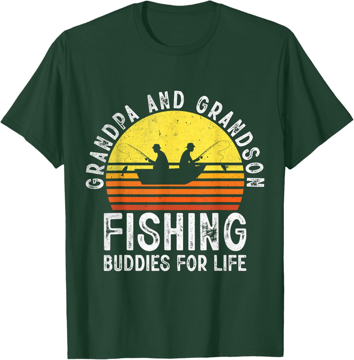 Grandpa and Grandson Fishing Buddies for Life Matching T-Shirt - T-Shirt | Forest
