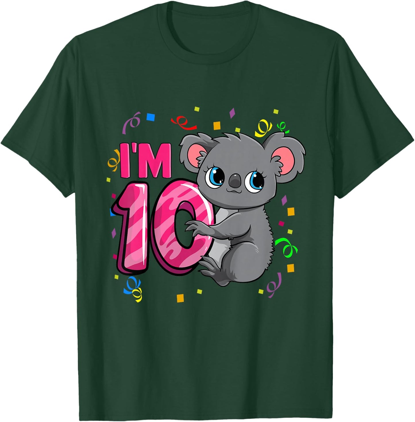 10th Birthday Shirt For Girls Koala Bear 10 Years Old T-Shirt - T-Shirt | Forest