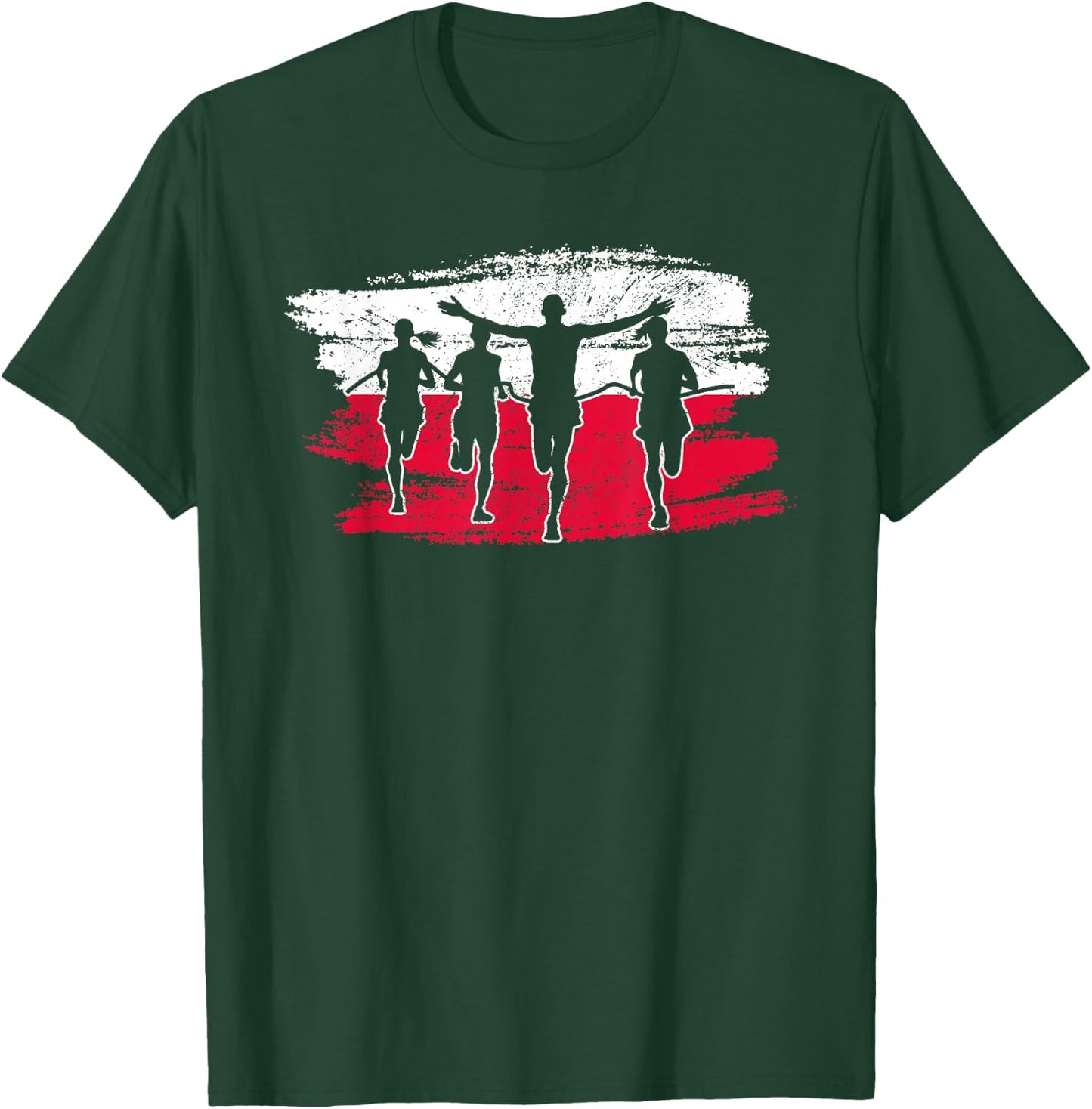 Running Marathon Runners Poland Polish Polska T-Shirt - T-Shirt | Forest