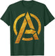 Marvel Avengers Gold Foil Chest Logo Small T-Shirt - T-Shirt | Forest