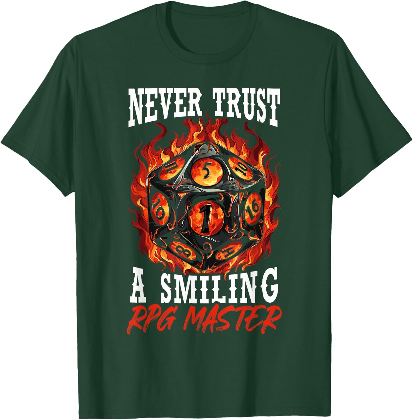 RPG Master D20 Gaming Tabletop Games Funny RPG Gamer T-Shirt - T-Shirt | Forest