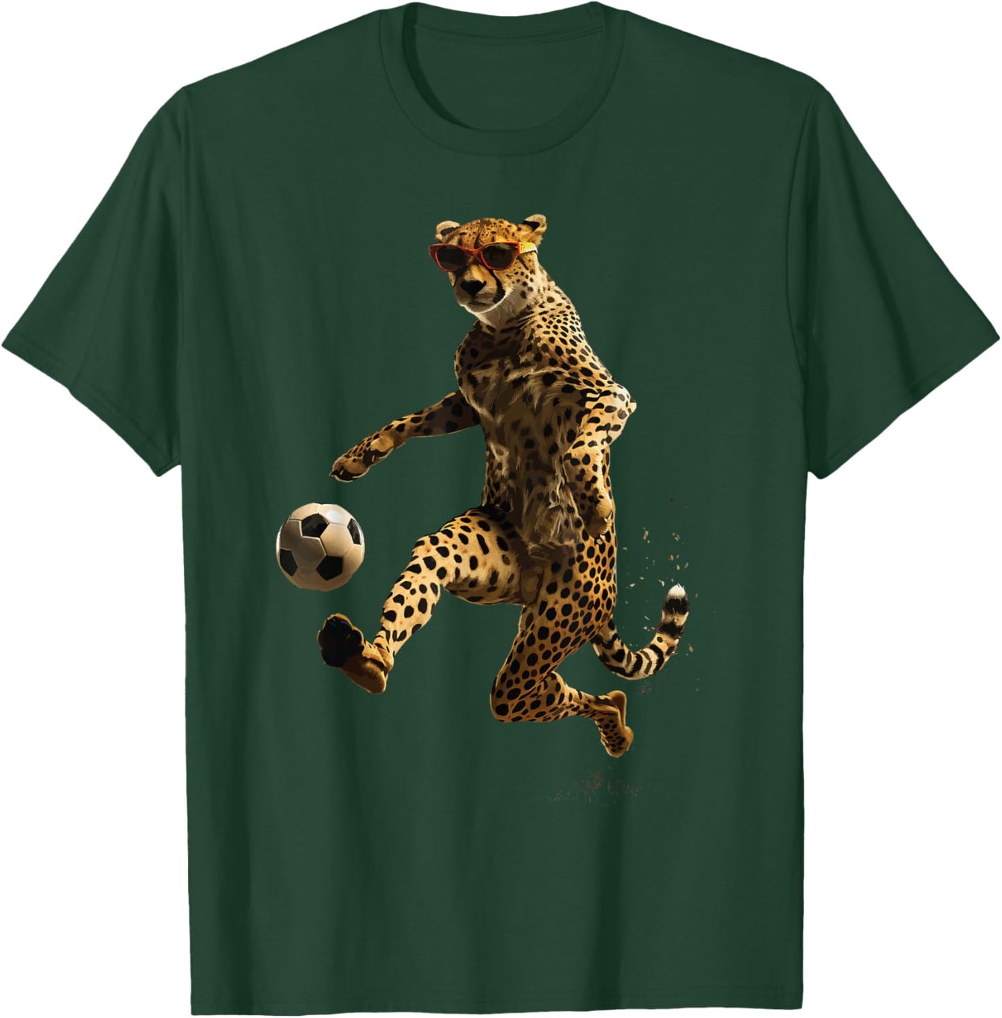 Cheetah Soccer Football T-Shirt - T-Shirt | Forest