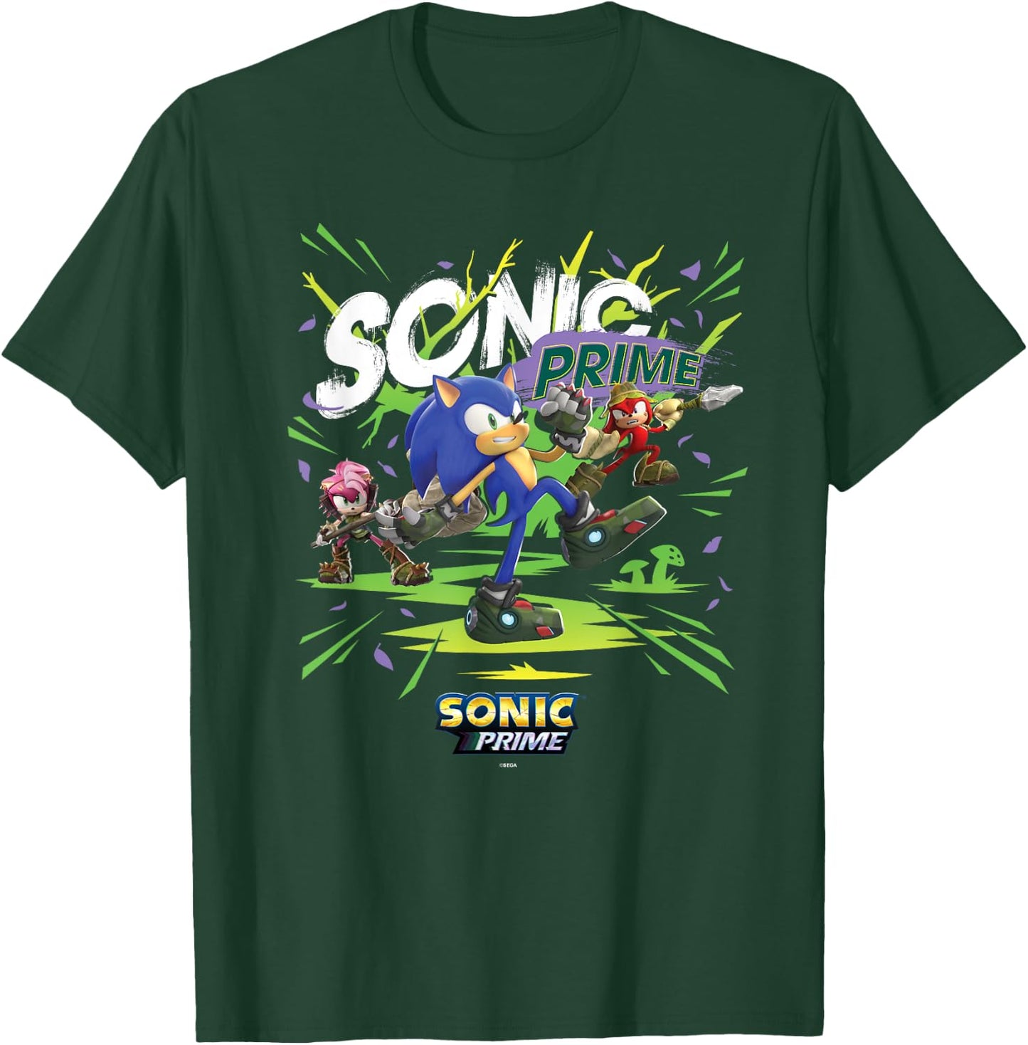 Sonic The Hedgehog, Sonic Prime - Boscage Maze Trio T-Shirt - T-Shirt | Forest