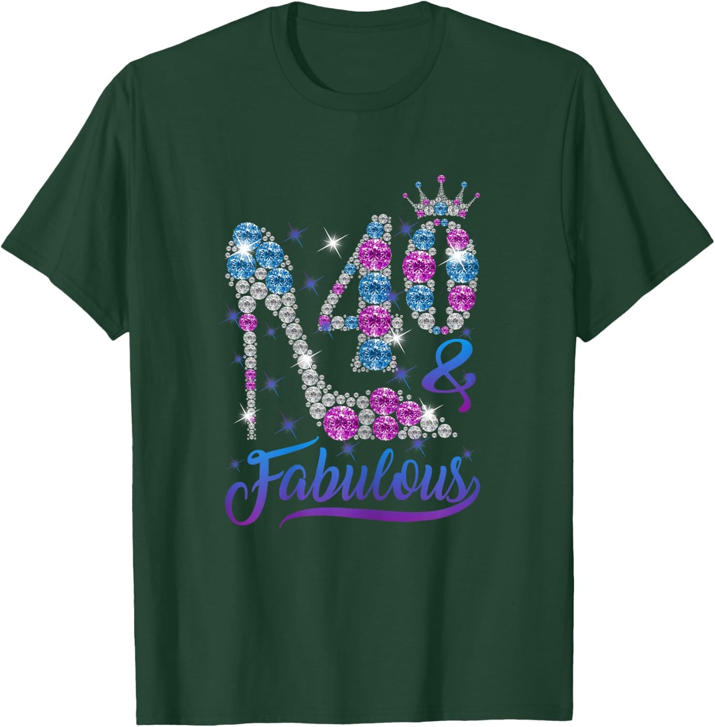 40 and Fabulous Stepping into my 40th Birthday Gift Women's T-Shirt - T-Shirt | Forest
