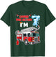 Sound the Alarm I'm 7! Kids Fire Truck Firefighter Birthday T-Shirt - T-Shirt | Forest