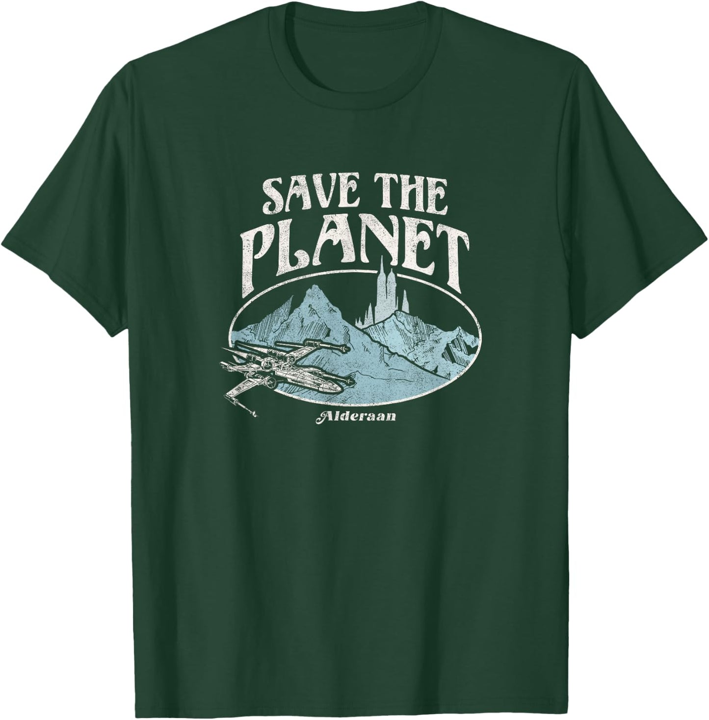Star Wars Earth Day X-Wing Fighter Save The Planet Alderaan T-Shirt - T-Shirt | Forest