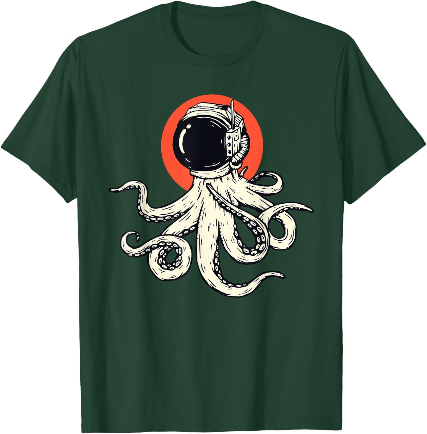 Funny Octopus Alien Gift Outer Space UFO Mars Scifi T-Shirt - T-Shirt | Forest
