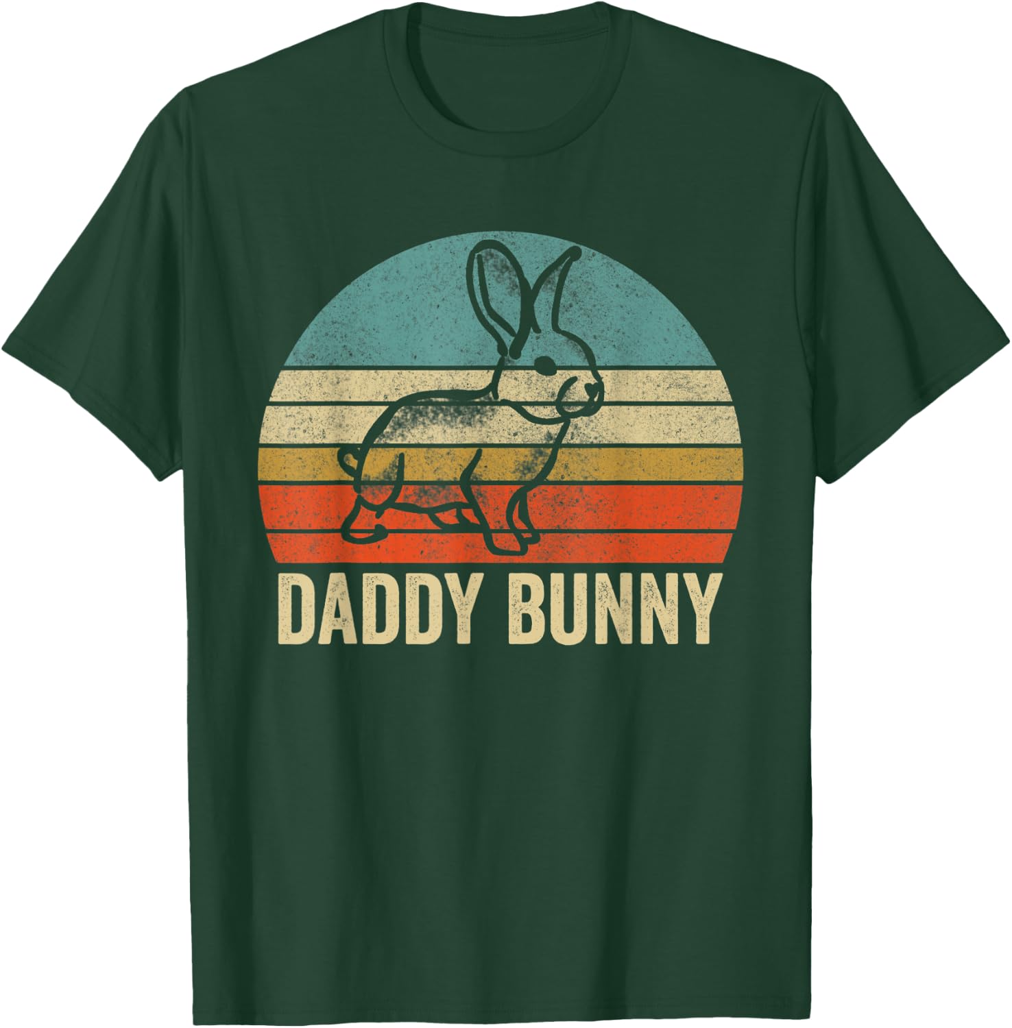 Funny Easter Day Dad Daddy Bunny Husband Wife Egg Ear T-Shirt - T-Shirt | Forest