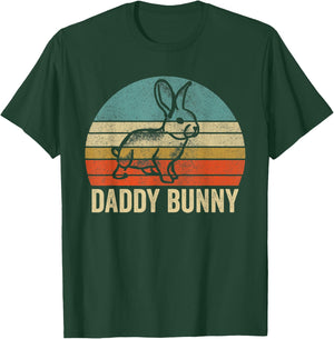 Funny Easter Day Dad Daddy Bunny Husband Wife Egg Ear T-Shirt - T-Shirt | Forest