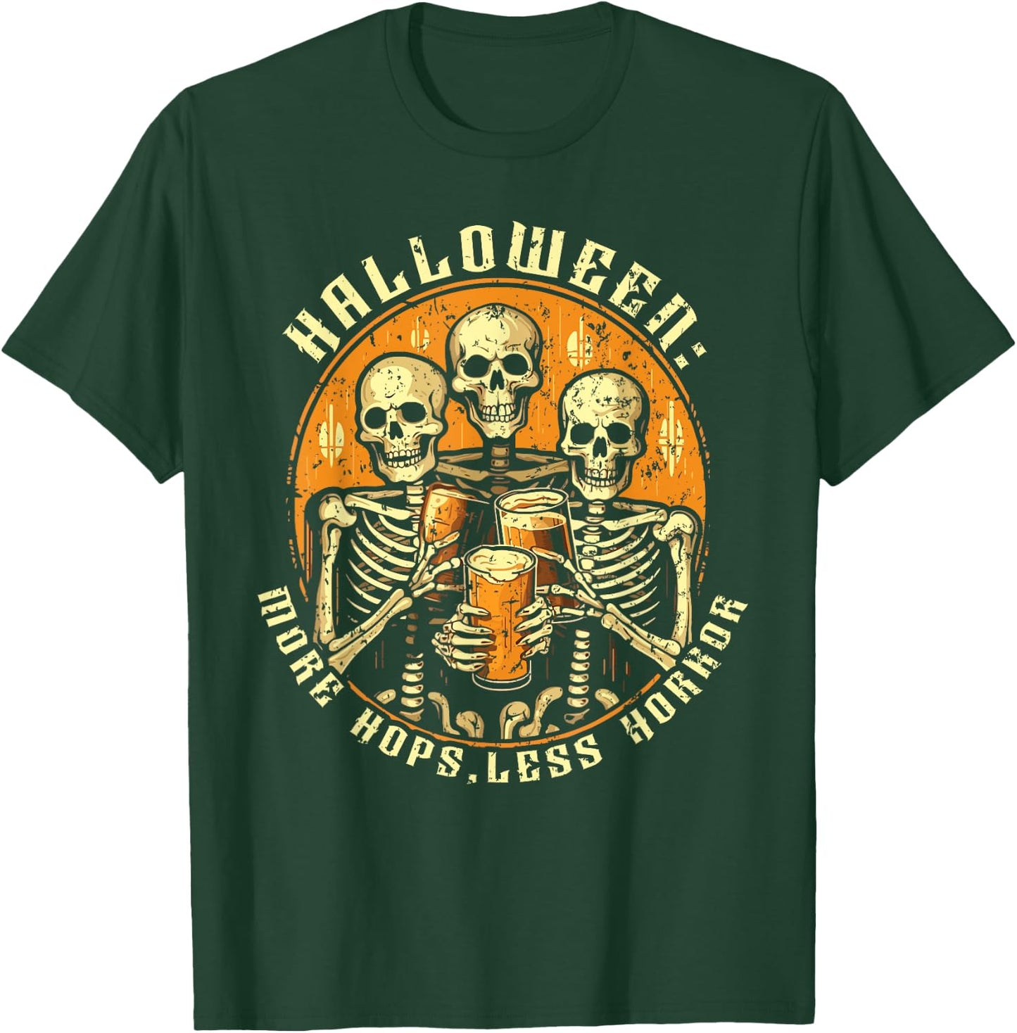 Halloween Beer Drinker Trick Or Treat Spooky Alcoholic T-Shirt - T-Shirt | Forest