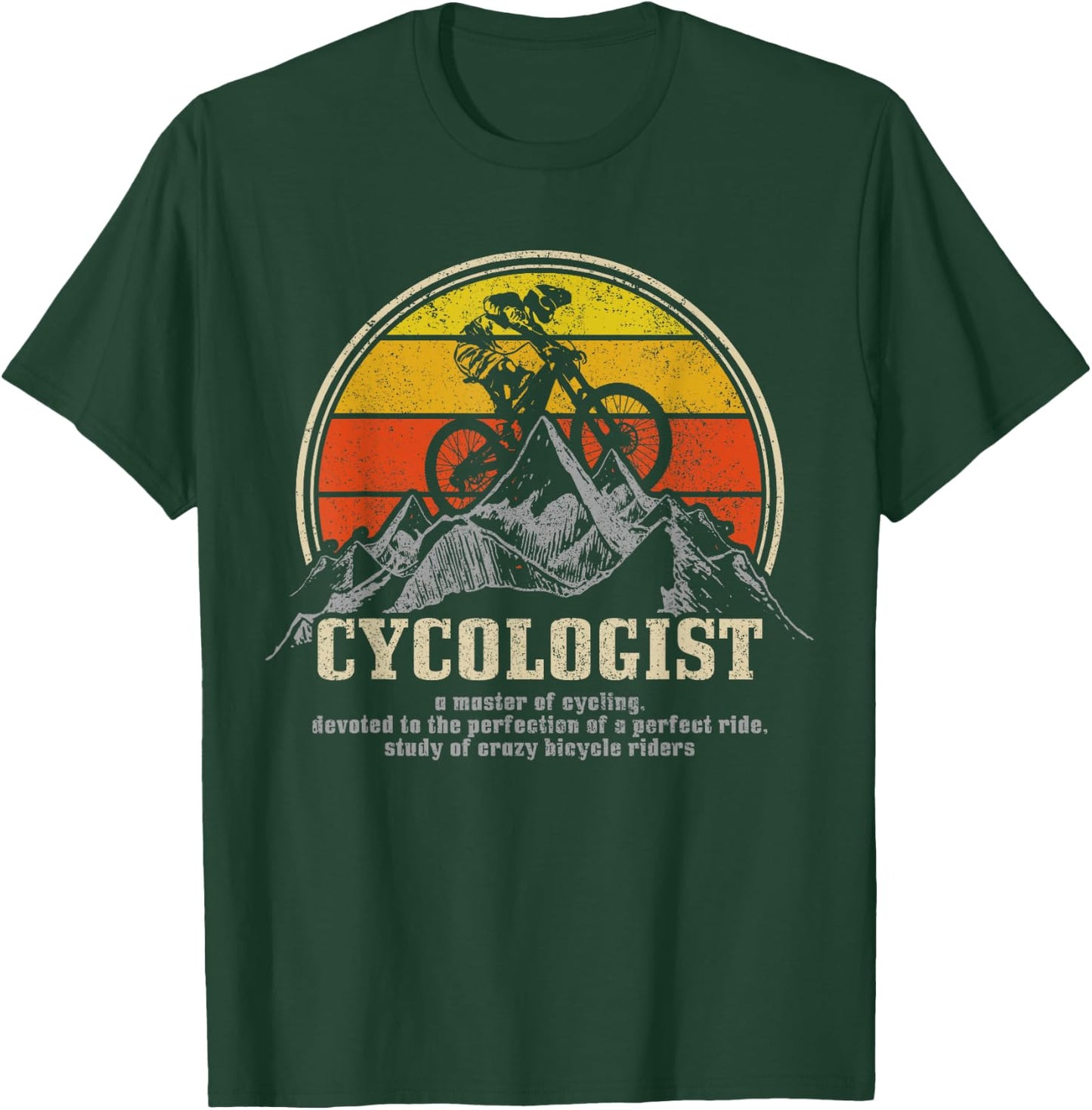 Mountain Bike Cycologist MTB Funny Mountain Biker Gift T-Shirt - T-Shirt | Forest
