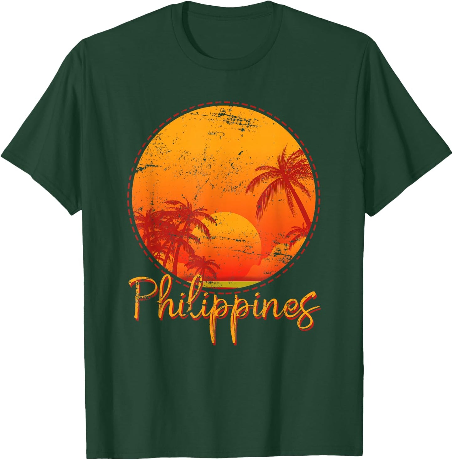 Sunset Manila Asia Philippines T-Shirt - T-Shirt | Forest