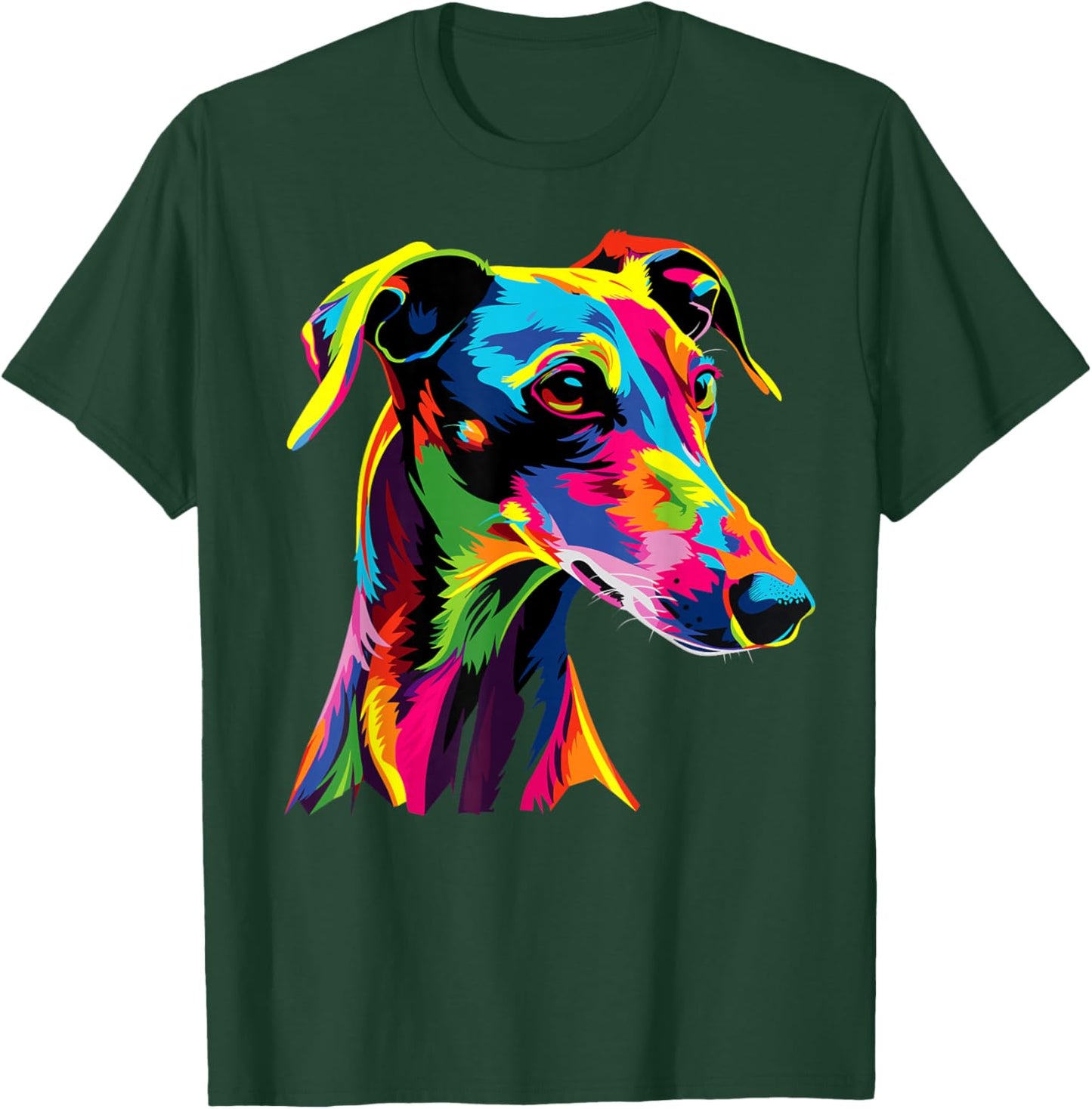 Greyhound Dog Colorful Pop Art Rainbow Sighthound Greyhounds T-Shirt - T-Shirt | Forest